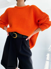 Load image into Gallery viewer, Women&#39;s sweater loose candy color round neck sweater
