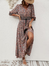 Load image into Gallery viewer, Bohemian Cotton 3/4 Sleeve Waist Casual Resort Beach Dress