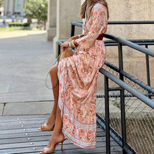 Load image into Gallery viewer, Autumn New Casual Style Bohemian Mid length Printed Dress