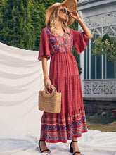 Load image into Gallery viewer, Summer Women&#39;s Bohemian Dress Beach Resort Maxi Dress