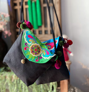 Half Original Design Ethnic Style Bag Ethnic Style Oblique Hanging Bag Mobile Phone Bag