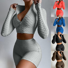 Load image into Gallery viewer, Women&#39;s Yoga Clothes Fashion Solid Long-sleeved Casual Sports Suit Women