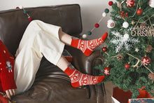 Load image into Gallery viewer, Autumn and winter new product red Christmas socks gift box cartoon cute medium tube socks female cotton socks Christmas socks boxed