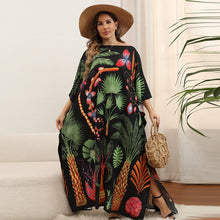 Load image into Gallery viewer, Beach blouse oversized loose fit bat sleeve resort dress