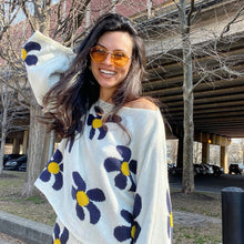 Load image into Gallery viewer, Women&#39;s fashion casual colorful flower sweater knit suit