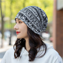 Load image into Gallery viewer, Pullover hat ethnic style bag head hat pile hat dual-purpose bib