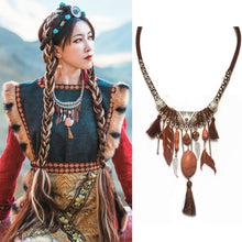 Load image into Gallery viewer, Ethnic Style Tibetan Short Clavicle Necklace, Neck Chain, Collar