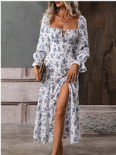 Load image into Gallery viewer, Autumn/Winter New Printed Long Sleeve Backless Bohemian Dress for Women