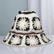 Load image into Gallery viewer, Bohemian style papyrus big eaves sunshade fisherman hat travel sunscreen sun hat Beach Hat