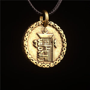 Original Nepal Tibet retro national style brass Buddha's 10-phase free personality necklace pendant for men and women