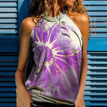 Load image into Gallery viewer, Fashion casual loose print women&#39;s neck Halter vest