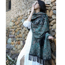 Load image into Gallery viewer, Big Shawl Women&#39;s Scarf Dual-use Sunscreen Ethnic Style Cloak Scarf
