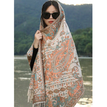 Load image into Gallery viewer, Big Shawl Women&#39;s Scarf Dual-use Sunscreen Ethnic Style Cloak Scarf