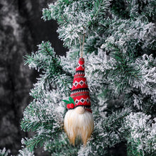 Load image into Gallery viewer, Christmas ornaments Christmas tree pendant small hanging knitted luminous faceless doll doll dwarf