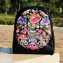 Load image into Gallery viewer, New National Style Embroidered backpack retro embroidered fashionable women&#39;s bag travel backpack canvas schoolbag