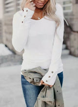 Load image into Gallery viewer, Hot Sale Solid Color Crewneck Long Sleeve T-Shirt