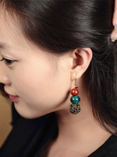 Load image into Gallery viewer, Original Handmade Ceramic Earrings Tibetan Jewelry, Ethnic Minority Style Earrings, Retro Literary Earrings