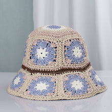 Load image into Gallery viewer, Bohemian style papyrus big eaves sunshade fisherman hat travel sunscreen sun hat Beach Hat