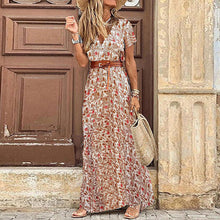 Load image into Gallery viewer, Summer New Dress Bohemian Short Sleeve Printed Dress