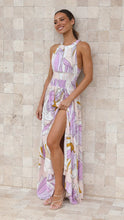 Load image into Gallery viewer, Summer New Fashion Print Lace Panel Long Dress