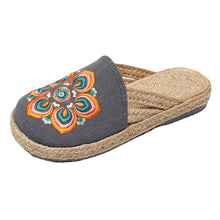 Load image into Gallery viewer, Creative Rural Retro Ethnic Style Embroidered Slippers Women Multicolor Soft and Comfortable Sandals