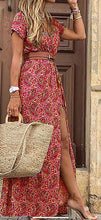 Load image into Gallery viewer, Summer New Dress Bohemian Short Sleeve Printed Dress