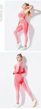 Load image into Gallery viewer, Yoga suit long sleeve suit women&#39;s seamless gradient fitness suit sports suit