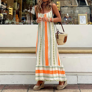 Summer Printed Strap Dress