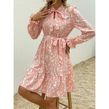 Load image into Gallery viewer, Summer Fashion Printed Long Sleeved Waist Slimming Dress