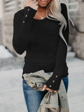 Load image into Gallery viewer, Hot Sale Solid Color Crewneck Long Sleeve T-Shirt