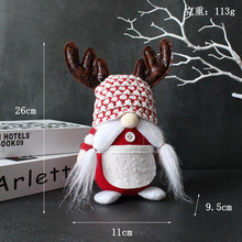 Load image into Gallery viewer, Christmas antler Rudolph elk faceless Old Man Doll dwarf doll decoration