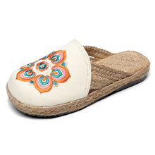 Load image into Gallery viewer, Creative Rural Retro Ethnic Style Embroidered Slippers Women Multicolor Soft and Comfortable Sandals