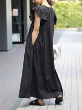 Load image into Gallery viewer, New Sleeveless Long Loose Slim Dress Simple and Elegant Solid Color Long Dress