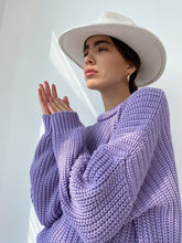 Load image into Gallery viewer, Women&#39;s sweater loose candy color round neck sweater