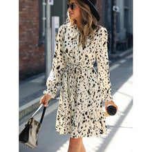 Load image into Gallery viewer, Summer Fashion Printed Long Sleeved Waist Slimming Dress