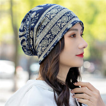 Load image into Gallery viewer, Pullover hat ethnic style bag head hat pile hat dual-purpose bib