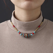 Load image into Gallery viewer, Tibetan ethnic style Nepal beads woven clavicle chain retro simple Joker fashion niche necklace