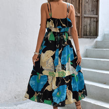 Load image into Gallery viewer, Printed Long Skirt Hawaii Beach Skirt Sleeveless Suspender Bra Printed Long Skirt