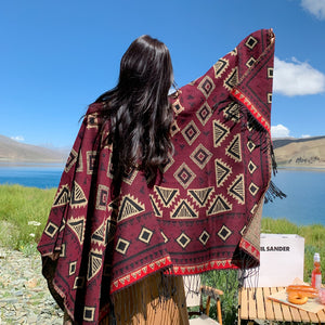 Ethnic Tibetan shawl cloak Warm Scarf