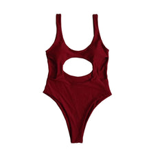 Load image into Gallery viewer, Solid Color Sexy Hollow Solid One-piece Swimwear