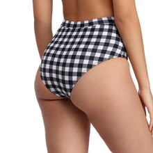 Load image into Gallery viewer, Plaid High Waist Ladies Two-piece Bikini