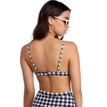 Load image into Gallery viewer, Plaid High Waist Ladies Two-piece Bikini