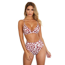 Load image into Gallery viewer, Two Colors Leopard High Waist Ladies Bikini Two-piece