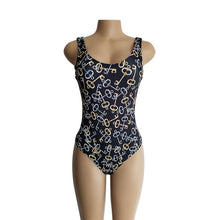 Load image into Gallery viewer, Keys Pattern Print One Piece Swimsuit