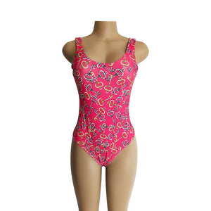 Keys Pattern Print One Piece Swimsuit