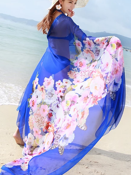 24 Color Printed Shawl Seaside Sunscreen Beach Towel Scarves