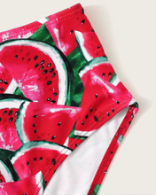 Load image into Gallery viewer, Watermelon Print Bikini Split Swimsuit