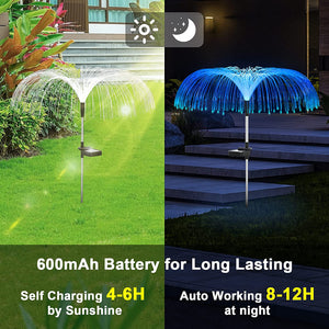 Solar garden lights, fiber optic lights, jellyfish lights, luminous, charging, and plug-in lawn and garden decorative lights