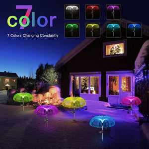 Solar garden lights, fiber optic lights, jellyfish lights, luminous, charging, and plug-in lawn and garden decorative lights