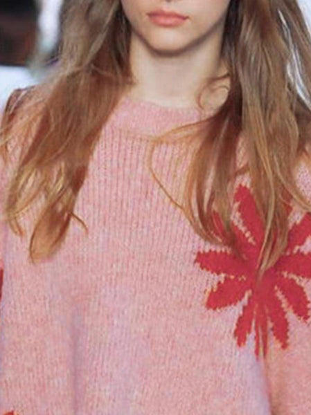 Super Loose Lovely Pinky Long Sweater
